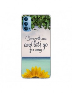 Coque Oppo Reno4 Pro 5G Let's Go Far Away Flower Fleur...