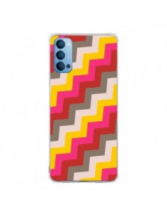 Coque Oppo Reno4 Pro 5G Lignes Triangle Azteque Rose...