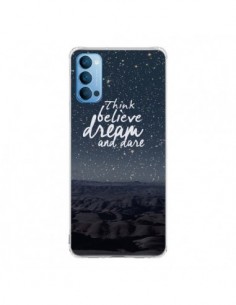 Coque Oppo Reno4 Pro 5G Think believe dream and dare...