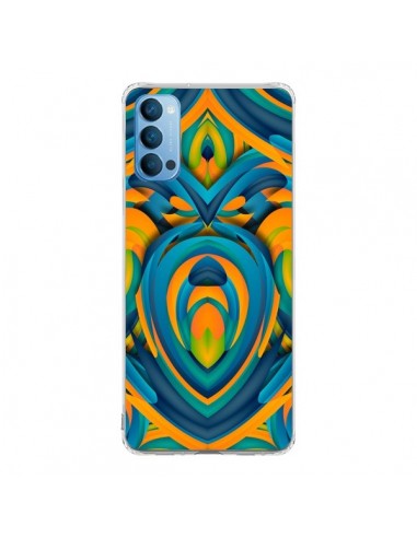 Coque Oppo Reno4 Pro 5G Cross Heart Azteque Coeur - Eleaxart