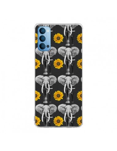 Coque Oppo Reno4 Pro 5G Elephant Tournesol - Eleaxart