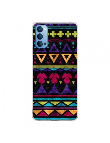 Coque Oppo Reno4 Pro 5G Triangles Pattern Azteque - Eleaxart