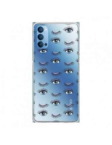 Coque Oppo Reno4 Pro 5G Eyes Oeil Yeux Bleus Mosaïque Transparente -  Léa Clément