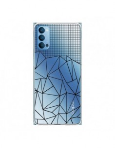 Coque Oppo Reno4 Pro 5G Lignes Grille Grid Abstract Noir...
