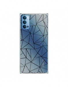 Coque Oppo Reno4 Pro 5G Lignes Grilles Triangles Full...