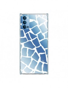Coque Oppo Reno4 Pro 5G Girafe Mosaïque Blanc...