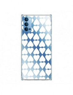 Coque Oppo Reno4 Pro 5G Coeurs Heart Blanc Transparente -...
