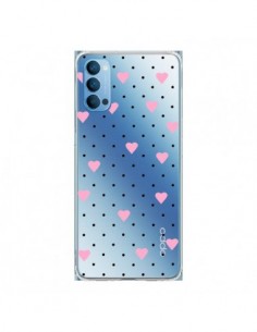 Coque Oppo Reno4 Pro 5G Point Coeur Rose Pin Point Heart...