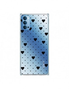 Coque Oppo Reno4 Pro 5G Point Coeur Noir Pin Point Heart...