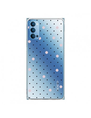 Coque Oppo Reno4 Pro 5G Point Rose Pin Point Transparente - Project M