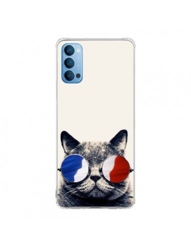Coque Oppo Reno4 Pro 5G Chat à lunettes françaises - Gusto NYC