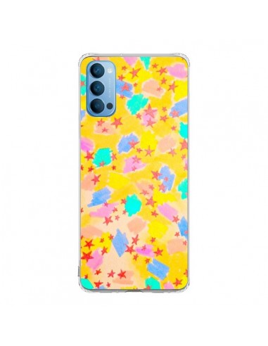 Coque Oppo Reno4 Pro 5G Stars Etoiles Jaunes - Ebi Emporium