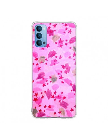 Coque Oppo Reno4 Pro 5G Stars Etoiles Roses - Ebi Emporium