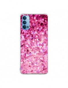 Coque Oppo Reno4 Pro 5G Romance Me Paillettes Roses - Ebi...