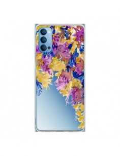 Coque Oppo Reno4 Pro 5G Cascade Florale Transparente -...