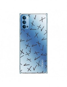 Coque Oppo Reno4 Pro 5G Cross Croix Check Transparente -...