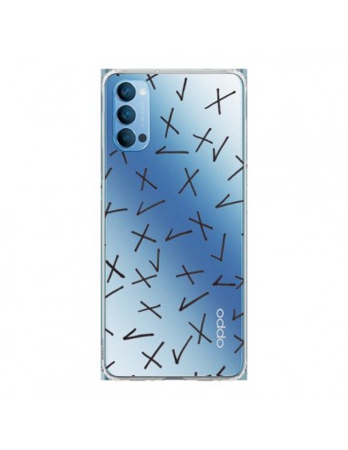 Coque Oppo Reno4 Pro 5G Cross Croix Check Transparente - Ebi Emporium