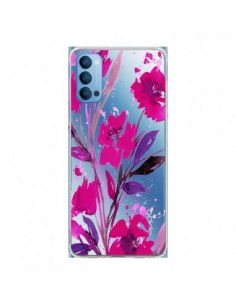 Coque Oppo Reno4 Pro 5G Roses Fleur Flower Transparente -...