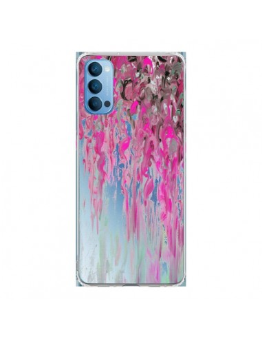 Coque Oppo Reno4 Pro 5G Tempête Rose Transparente - Ebi Emporium