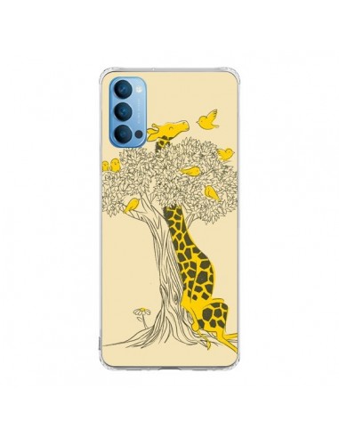 Coque Oppo Reno4 Pro 5G Girafe Amis Oiseaux - Jay Fleck