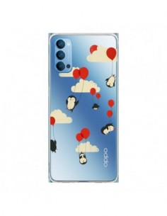 Coque Oppo Reno4 Pro 5G Pingouin Ciel Ballons...