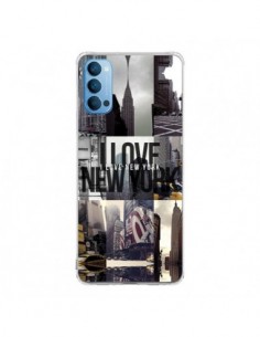 Coque Oppo Reno4 Pro 5G I love New Yorck City noir -...