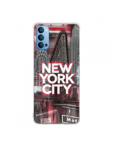 Coque Oppo Reno4 Pro 5G New York City Rouge - Javier Martinez