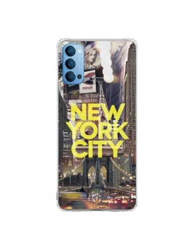Coque Oppo Reno4 Pro 5G New York City Jaune - Javier Martinez