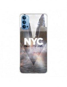 Coque Oppo Reno4 Pro 5G I Love New York City Gris -...