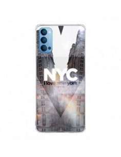 Coque Oppo Reno4 Pro 5G I Love New York City Orange -...