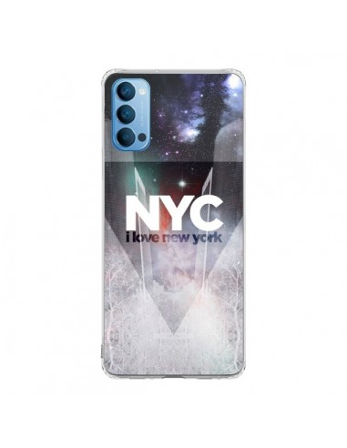 Coque Oppo Reno4 Pro 5G I Love New York City Bleu - Javier Martinez