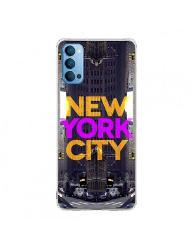 Coque Oppo Reno4 Pro 5G New York City Orange Violet - Javier Martinez