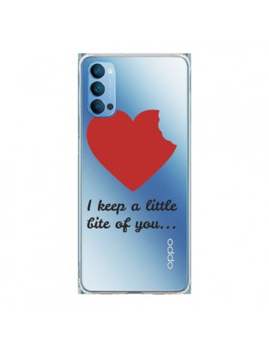 Coque Oppo Reno4 Pro 5G I keep a little bite of you Love Heart Amour Transparente - Julien Martinez