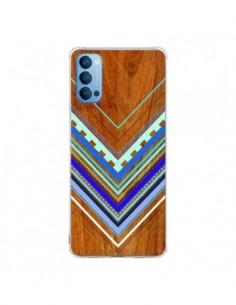 Coque Oppo Reno4 Pro 5G Azteque Arbutus Blue Bois Aztec...