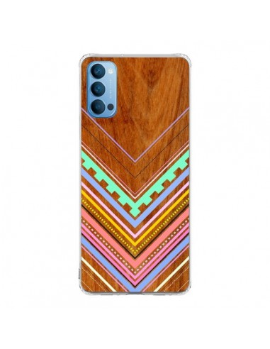 Coque Oppo Reno4 Pro 5G Azteque Arbutus Pastel Bois Aztec Tribal - Jenny Mhairi