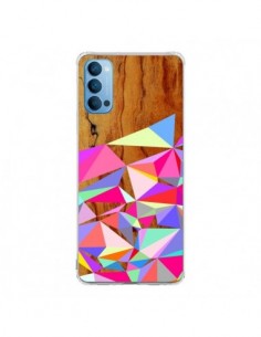 Coque Oppo Reno4 Pro 5G Wooden Multi Geo Bois Azteque...