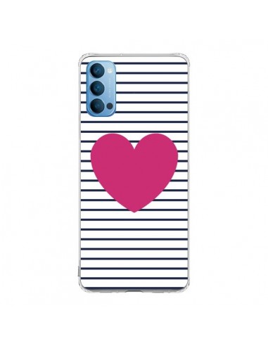 Coque Oppo Reno4 Pro 5G Coeur Traits Marin - Jonathan Perez