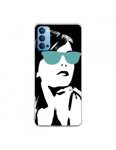 Coque Oppo Reno4 Pro 5G Fille Lunettes Bleues - Jonathan Perez