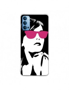 Coque Oppo Reno4 Pro 5G Fille Lunettes Roses - Jonathan...