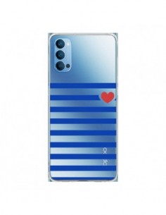 Coque Oppo Reno4 Pro 5G Mariniere Coeur Love Transparente...