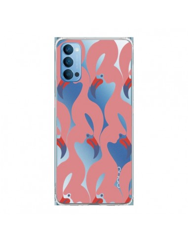 Coque Oppo Reno4 Pro 5G Flamant Rose Flamingo Transparente - Dricia Do
