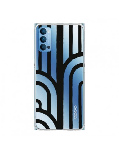 Coque Oppo Reno4 Pro 5G Geometric Noir Transparente - Dricia Do