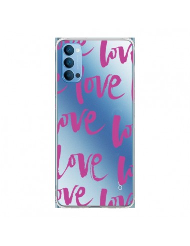 Coque Oppo Reno4 Pro 5G Love Love Love Amour Transparente - Dricia Do