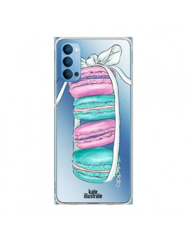 Coque Oppo Reno4 Pro 5G Macarons Pink Mint Rose Transparente - kateillustrate