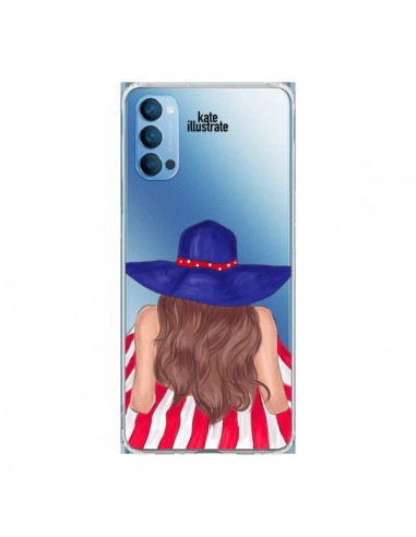 Coque Oppo Reno4 Pro 5G Beah Girl Fille Plage Transparente - kateillustrate