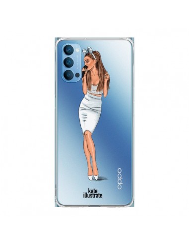 Coque Oppo Reno4 Pro 5G Ice Queen Ariana Grande Chanteuse Singer Transparente - kateillustrate