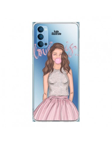 Coque Oppo Reno4 Pro 5G Bubble Girl Tiffany Rose Transparente - kateillustrate