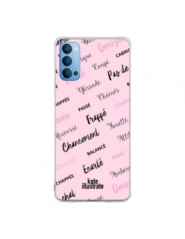 Coque Oppo Reno4 Pro 5G Ballerina Ballerine Mots - kateillustrate