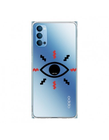 Coque Oppo Reno4 Pro 5G Eye I See You Oeil Transparente - Koura-Rosy Kane