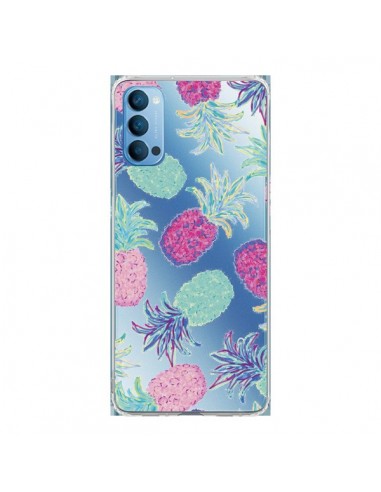 Coque Oppo Reno4 Pro 5G Ananas Pineapple Fruit Ete Summer Transparente - Lisa Argyropoulos